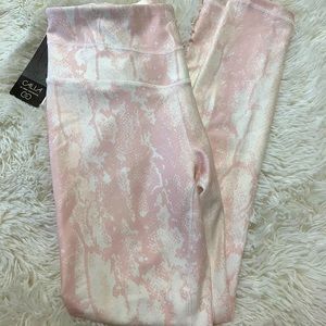 Pink printed leggings